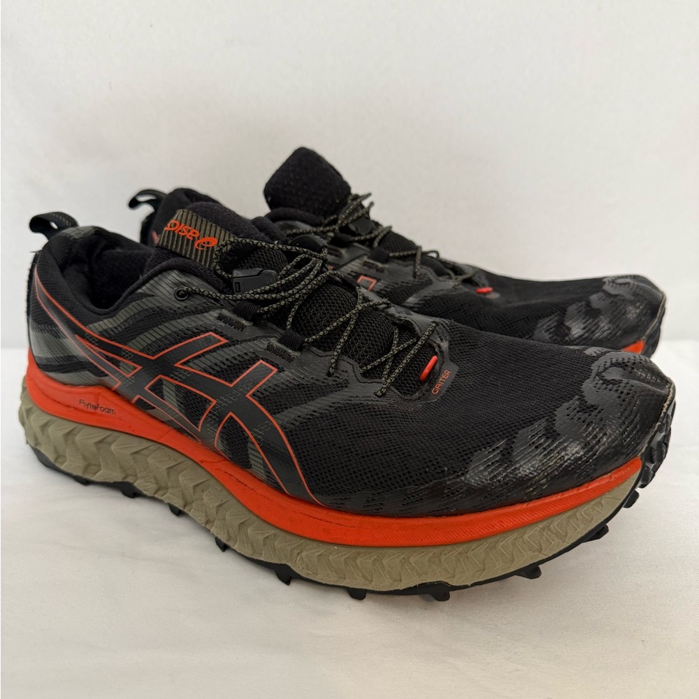 Asics Men's Black and Orange Trail Running Shoes